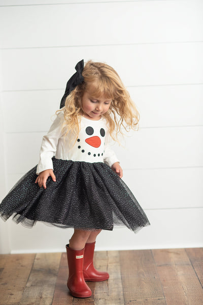Snowman Sparkle Tulle Dress