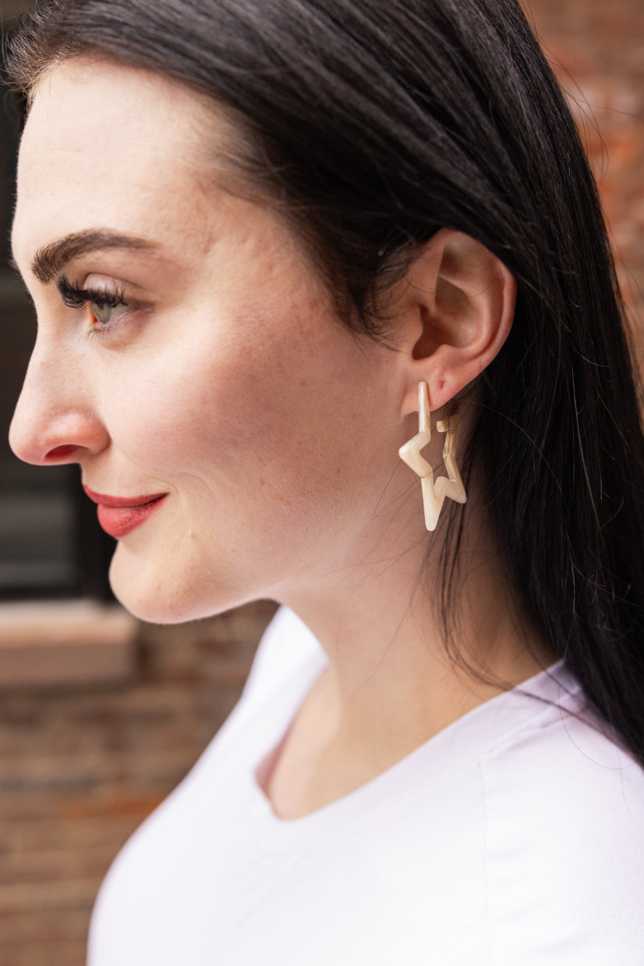 Star Hoops - Ivory