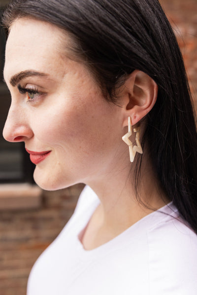Star Hoops - Ivory