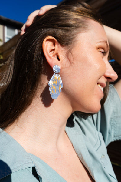 Florence Earrings - Glacier Blue