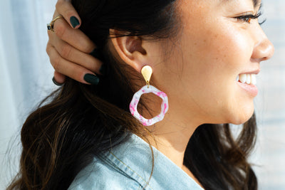 Cynthia Earrings - Cherry Blossom