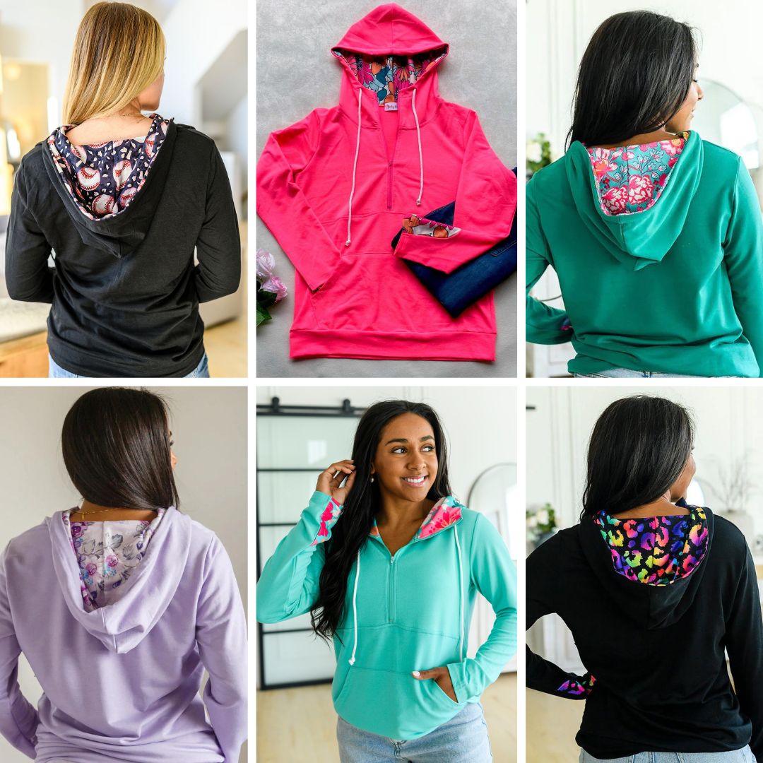 Audre Half Zip Hoodie in Six Colors