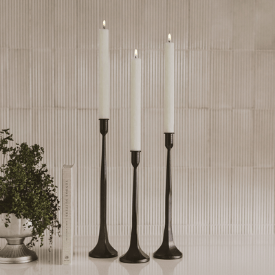 Fluted Taper Candles - Set of 3