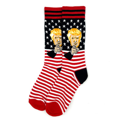 Trump USA Flag Novelty Socks