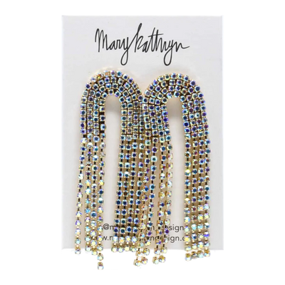 Iridescent Rainbow Drop Earrings