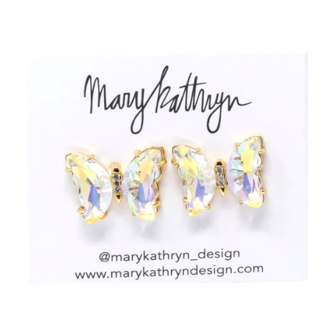 Iridescent Butterfly Studs