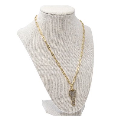 Pave Key Necklace