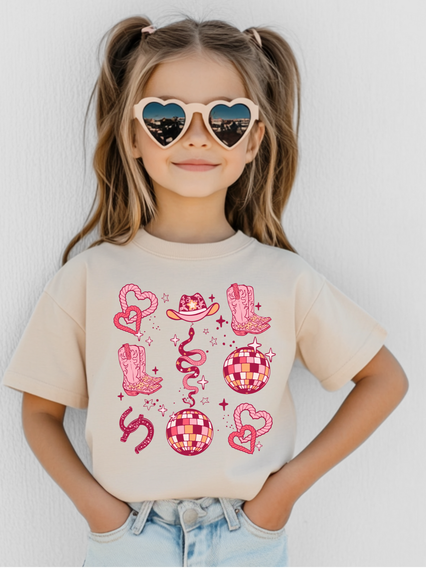 Boots hats hearts Tee