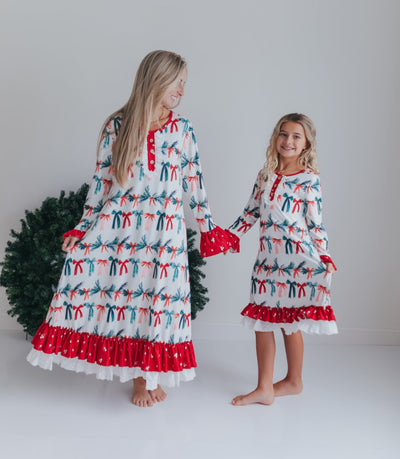 Holly Bow Lounge Gown