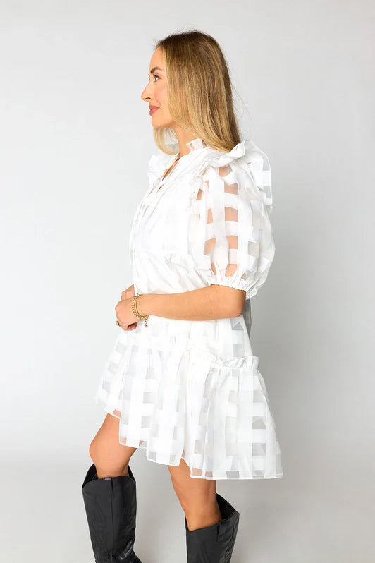 Ensley Short Dress - White