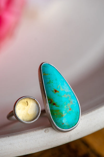 AESTAS MAJOR TURQUOISE CITRINE + STERLING RING