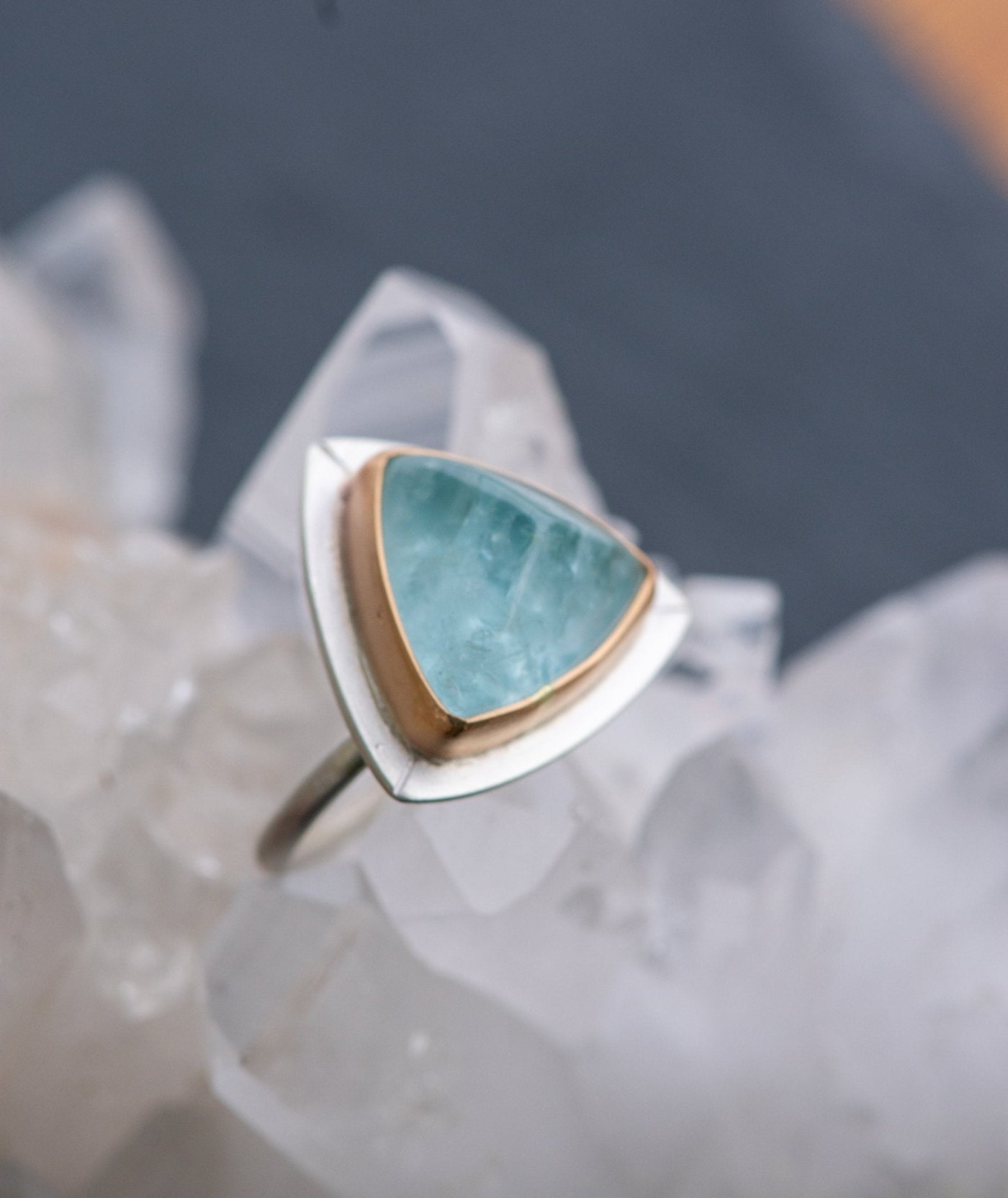 ANCIENT AQUAMARINE RING
