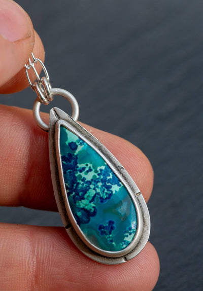 ARCHIPELAGO NECKLACES IN CHRYSOCOLLA + QUARTZ
