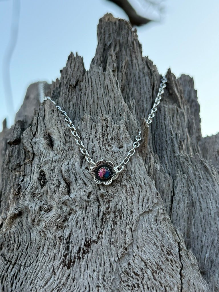 Authentic Pink Dahlia Flower Necklace