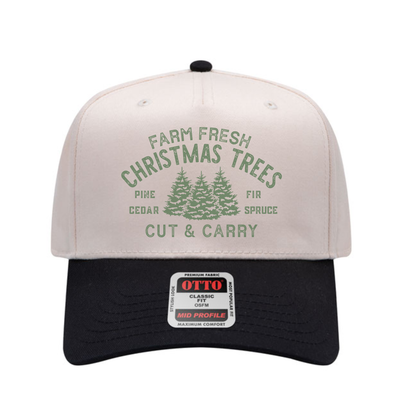 Farm Fresh Christmas Trees Hat – Cut & Carry Holiday Trucker Hat