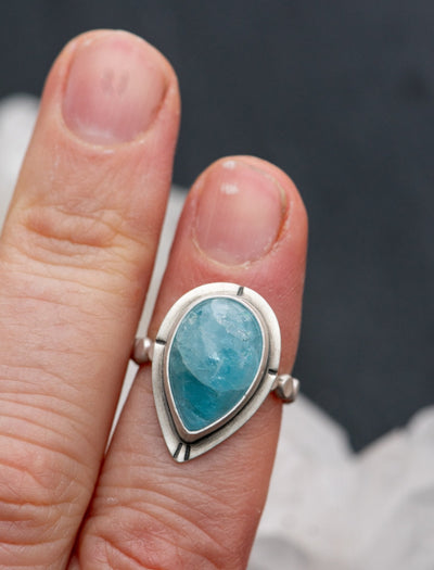 BOLD BLUE AQUAMARINE RING