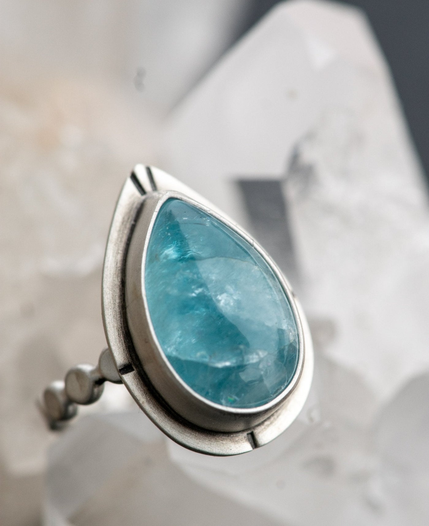 BOLD BLUE AQUAMARINE RING