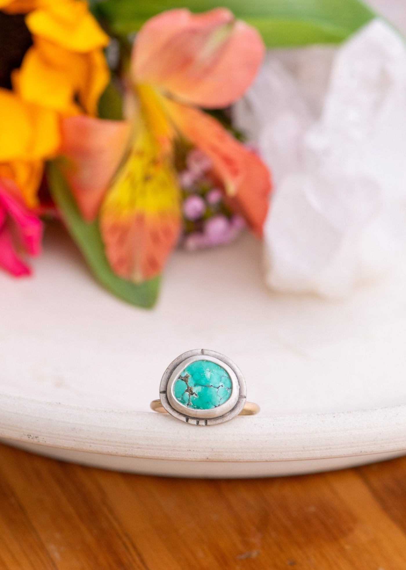 BRIGHT BLUE TURQUOISE RING