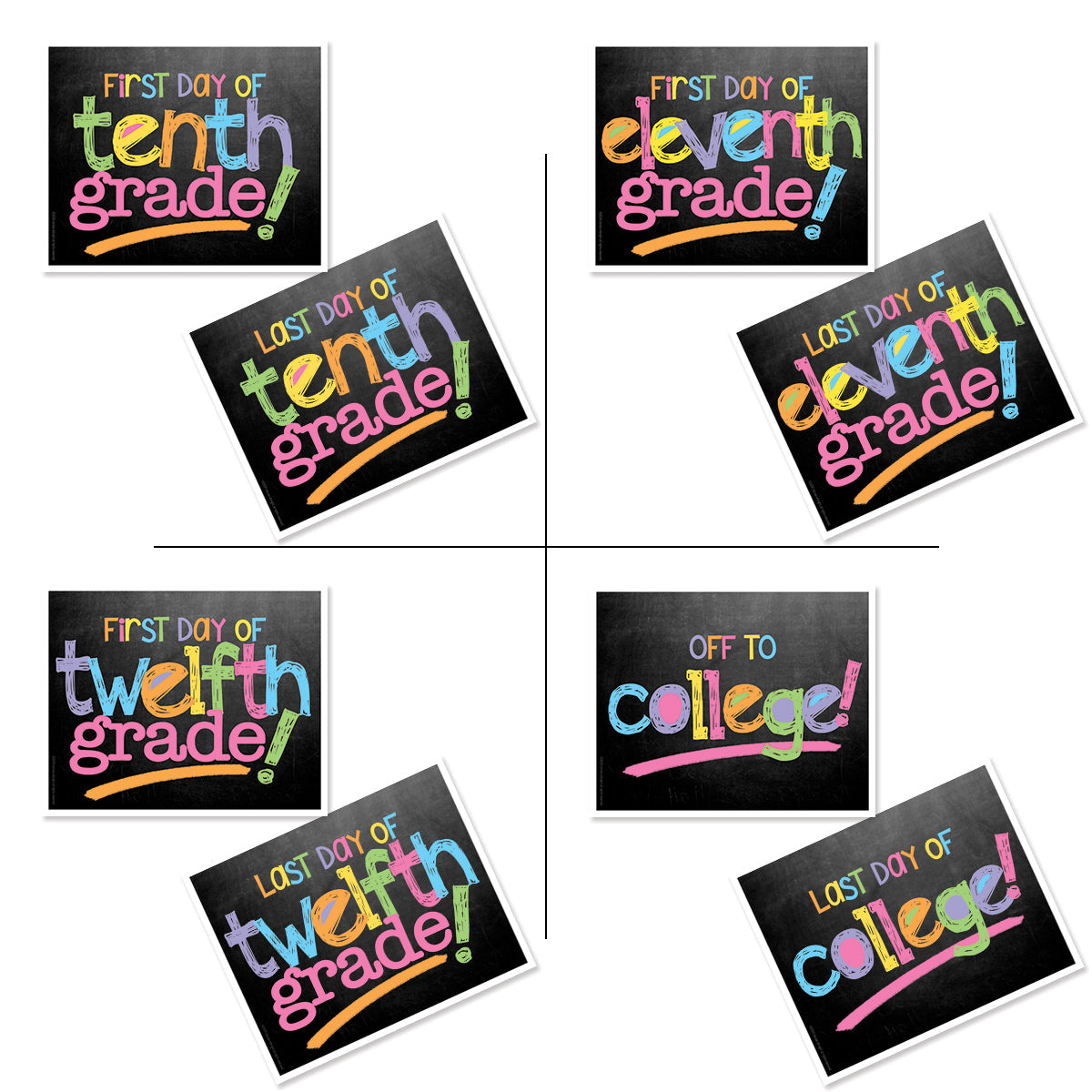 First & Last Day of School Signs + BONUS App Membership | Photo Prop Deck | 17 Grades | (4) Styles