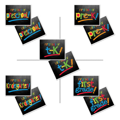 First & Last Day of School Signs + BONUS App Membership | Photo Prop Deck | 17 Grades | (4) Styles