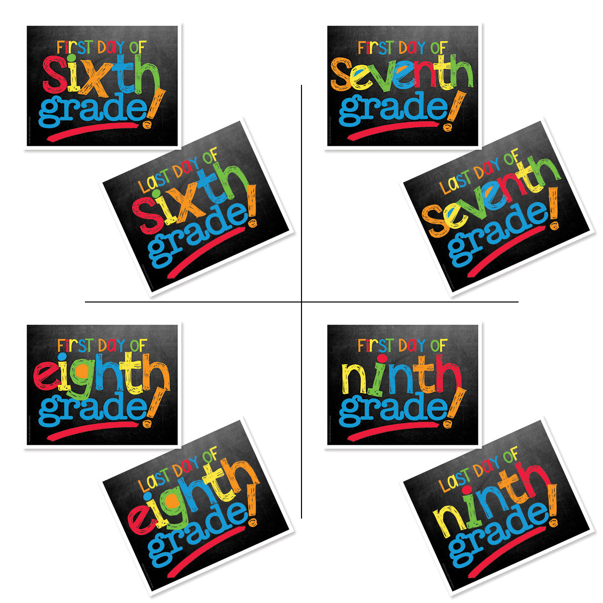 First & Last Day of School Signs + BONUS App Membership | Photo Prop Deck | 17 Grades | (4) Styles