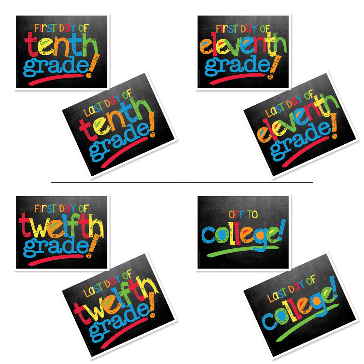 First & Last Day of School Signs + BONUS App Membership | Photo Prop Deck | 17 Grades | (4) Styles