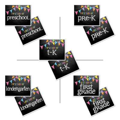 First & Last Day of School Signs + BONUS App Membership | Photo Prop Deck | 17 Grades | (4) Styles