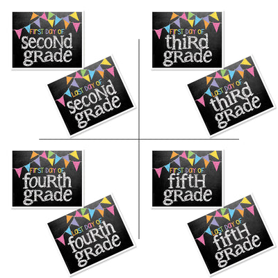 First & Last Day of School Signs + BONUS App Membership | Photo Prop Deck | 17 Grades | (4) Styles