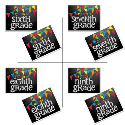 First & Last Day of School Signs | Photo Prop Deck | 17 Grades | (4) Styles