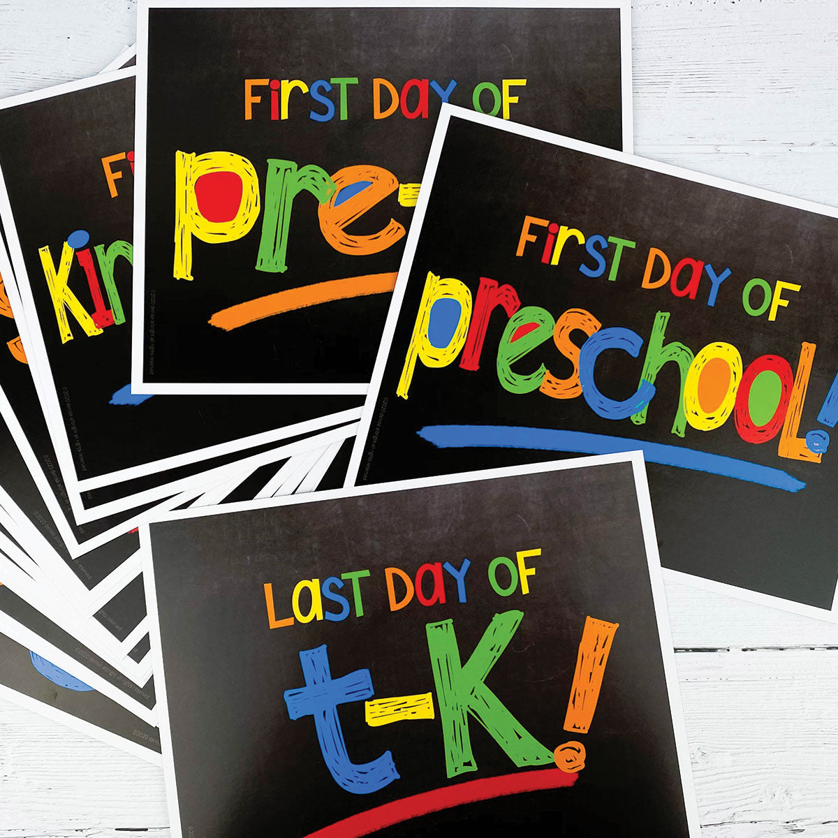 First & Last Day of School Signs | Photo Prop Deck | 17 Grades | (4) Styles