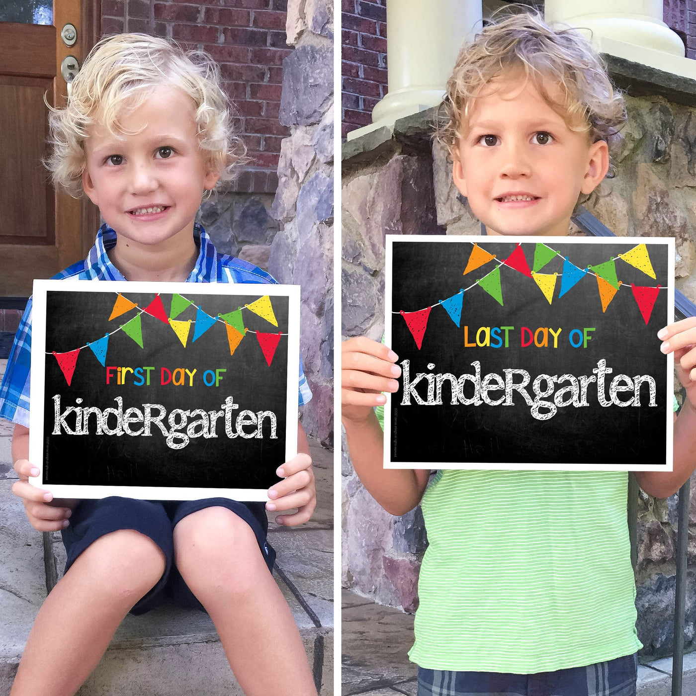 First & Last Day of School Signs + BONUS App Membership | Photo Prop Deck | 17 Grades | (4) Styles