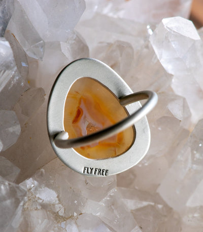 CARNELIAN CRYSTAL CAVE RING