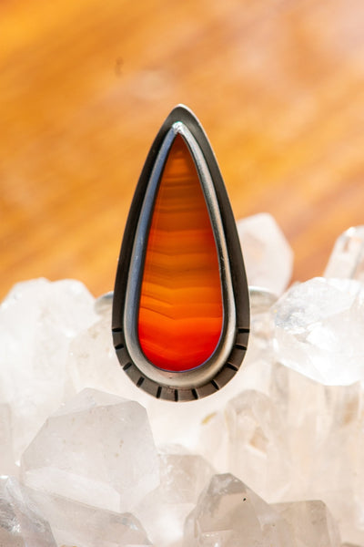 CARNELIAN FLAME RING