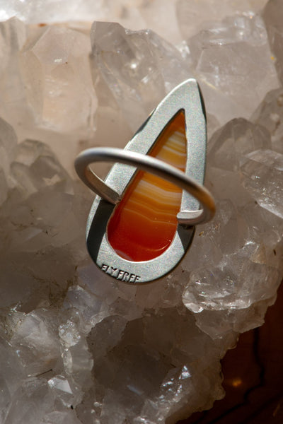 CARNELIAN FLAME RING