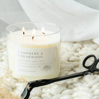 Cashmere and Cedarwood 3-Wick Soy Candle