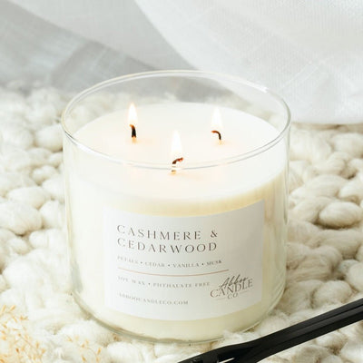 Cashmere and Cedarwood 3-Wick Soy Candle