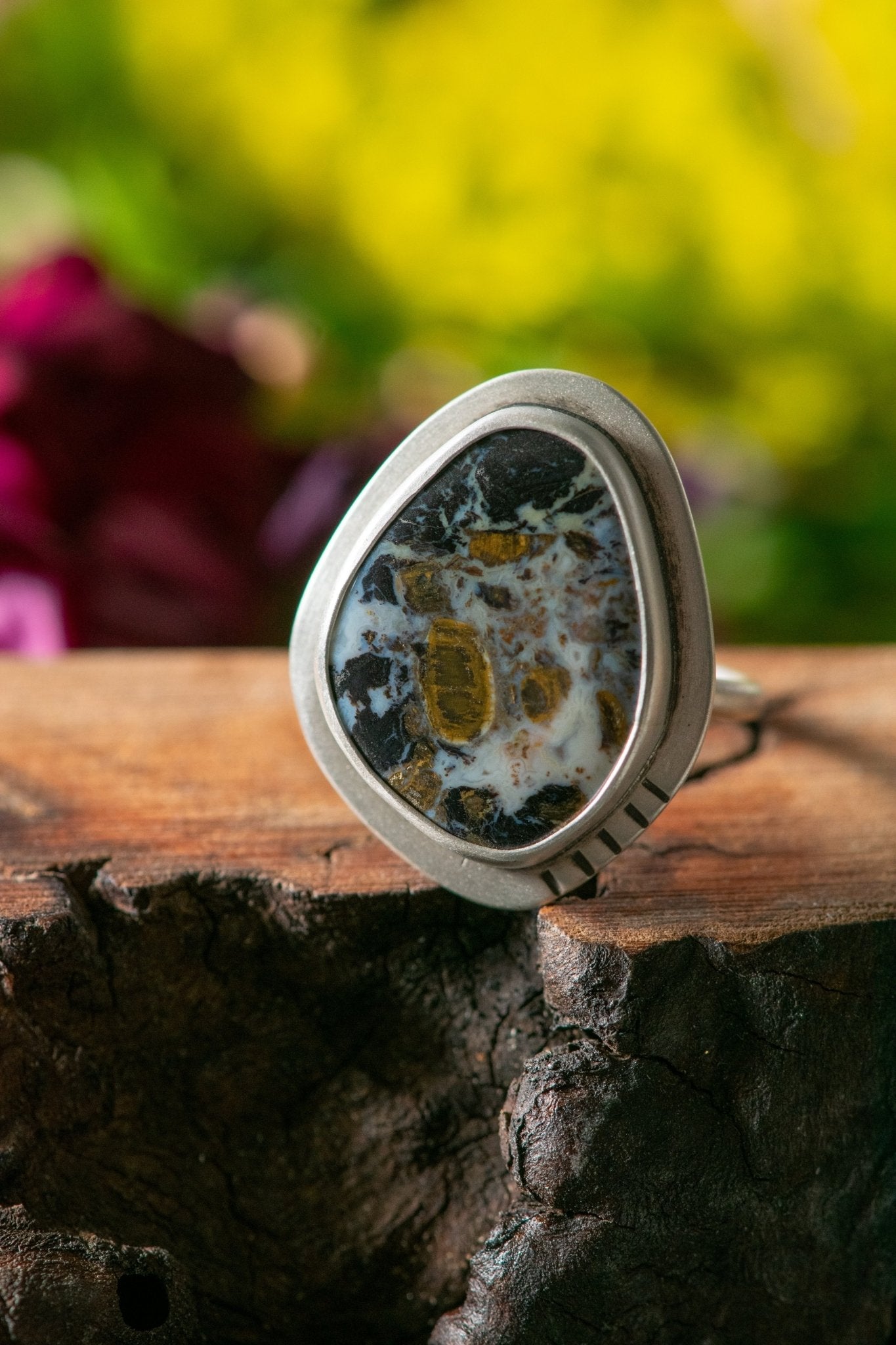 CHARRED TIMBER OLD WOOD RING