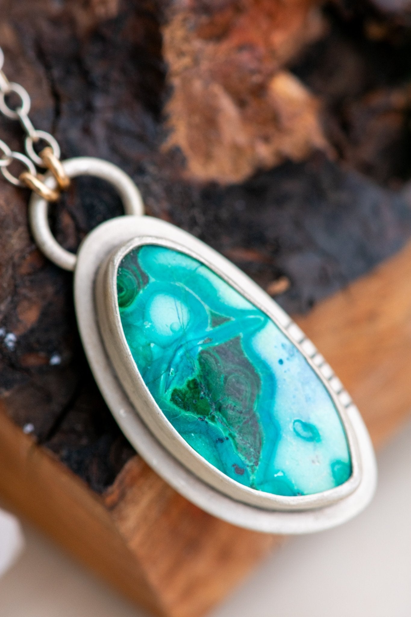 CHRYSOCOLLA CURRENT NECKLACE