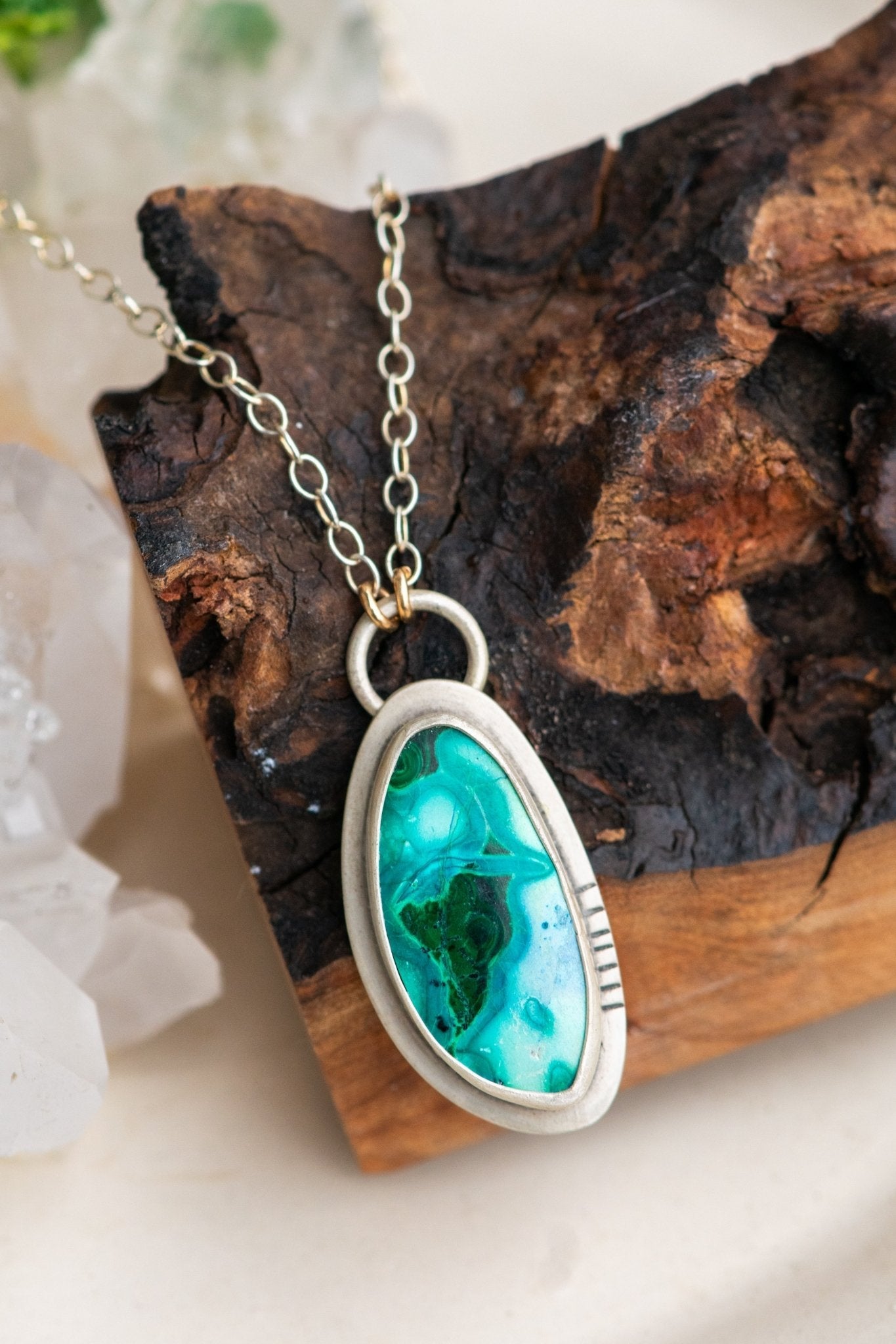 CHRYSOCOLLA CURRENT NECKLACE