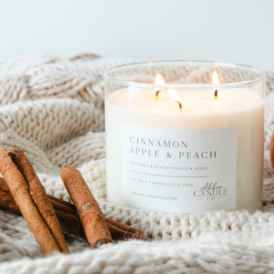 Cinnamon Apple and Peach 3-Wick Soy Candle