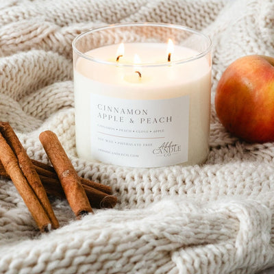 Cinnamon Apple and Peach 3-Wick Soy Candle