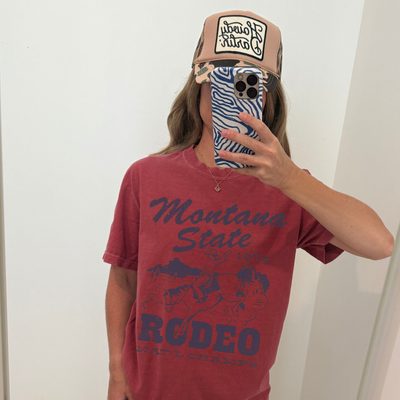 Montana State Rodeo Graphic Tee | Vintage Western Cowboy T-Shirt