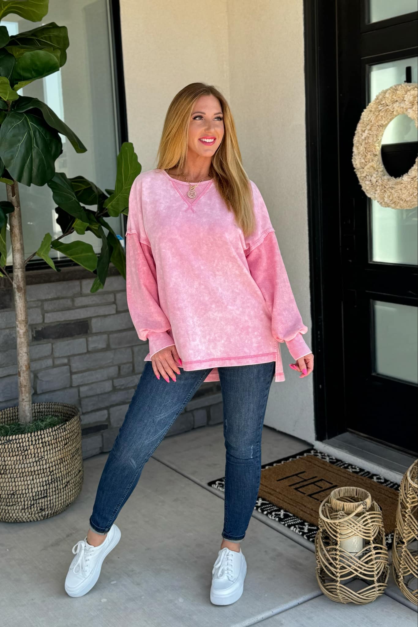 Luna Mineral Wash Sweatshirt in Two Colors