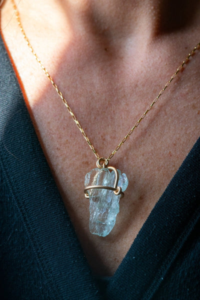 DAGGER AQUAMARINE NECKLACE