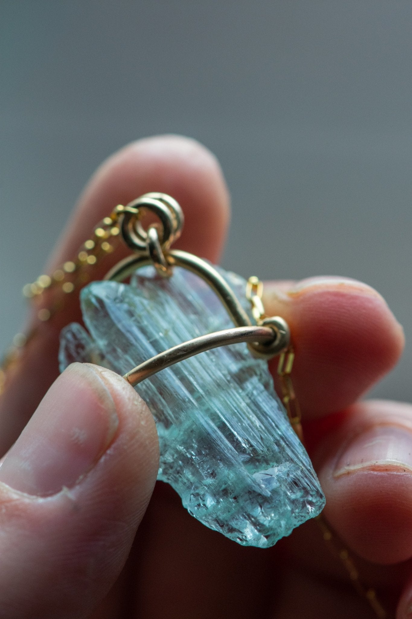 DAGGER AQUAMARINE NECKLACE
