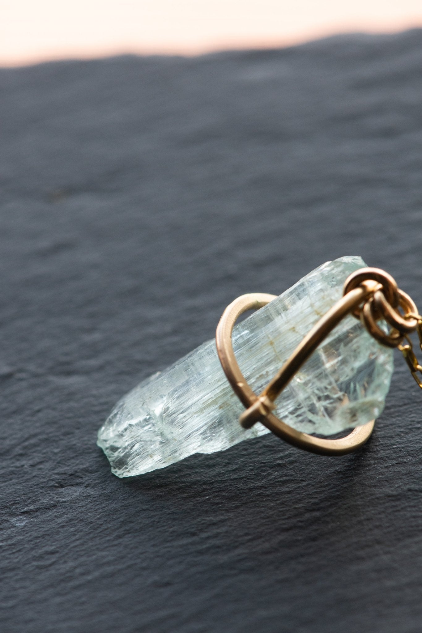 DAGGER AQUAMARINE NECKLACE