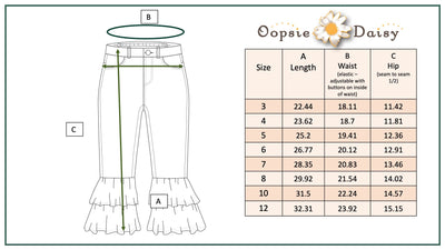 Light Denim Ruffle Pant