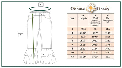 Flower Double Ruffle Jeans