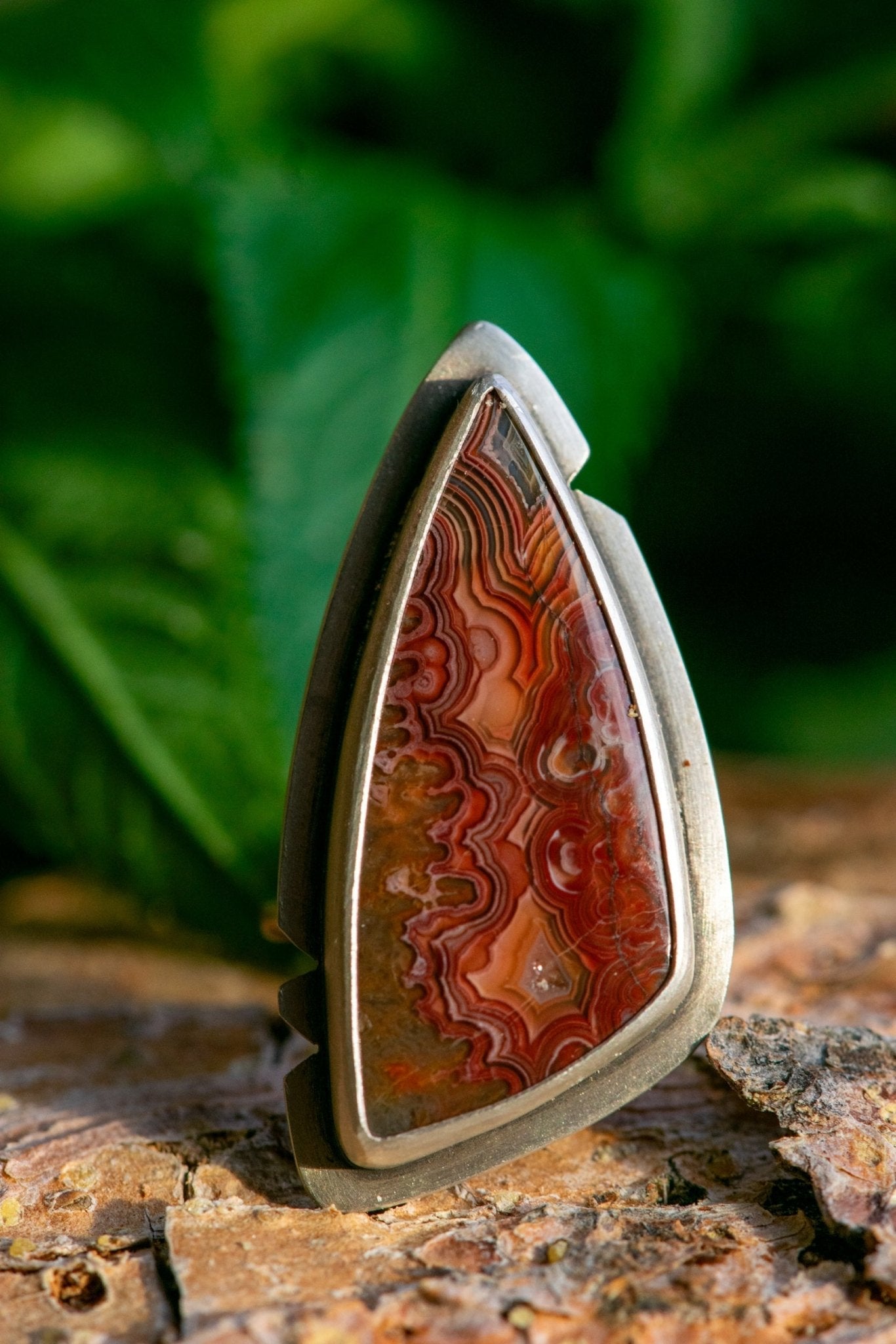 FLAME AGATE RING
