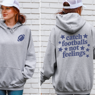 Catch Footballs Hooded Sweatshirt